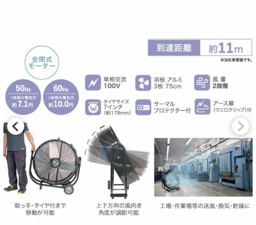ナカトミ　BIGファン BF-75VZ 新品未使用品　2024年夏購入品。