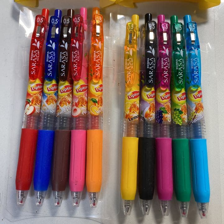 サラサ SARASA クリップ リプトン 限定 5本リプトン☆サラサ5色