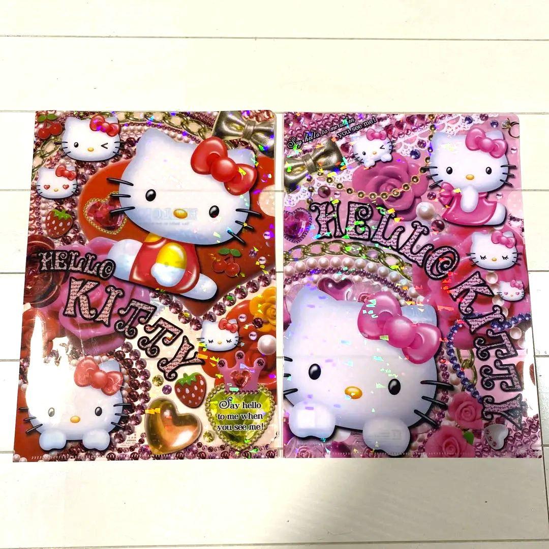 レア 未使用 平成レトロ ハローキティ クリアファイル キラ