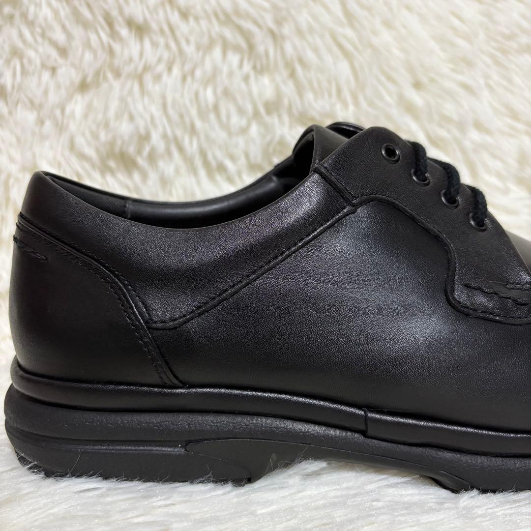 【タグ付】 アシックス Pedala レザースニーカー ブラック 24.5 4E