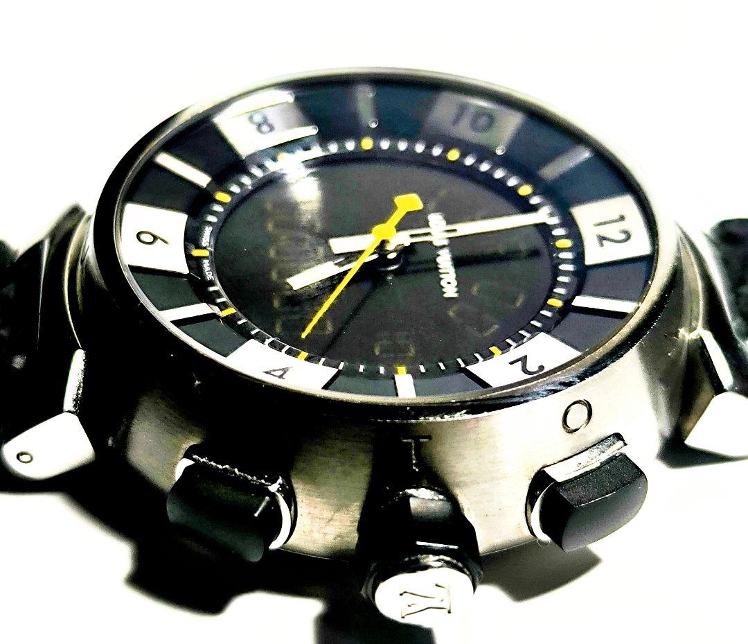 LOUIS VUITTON タンブールQ118Fインブラックエクリプス腕時計