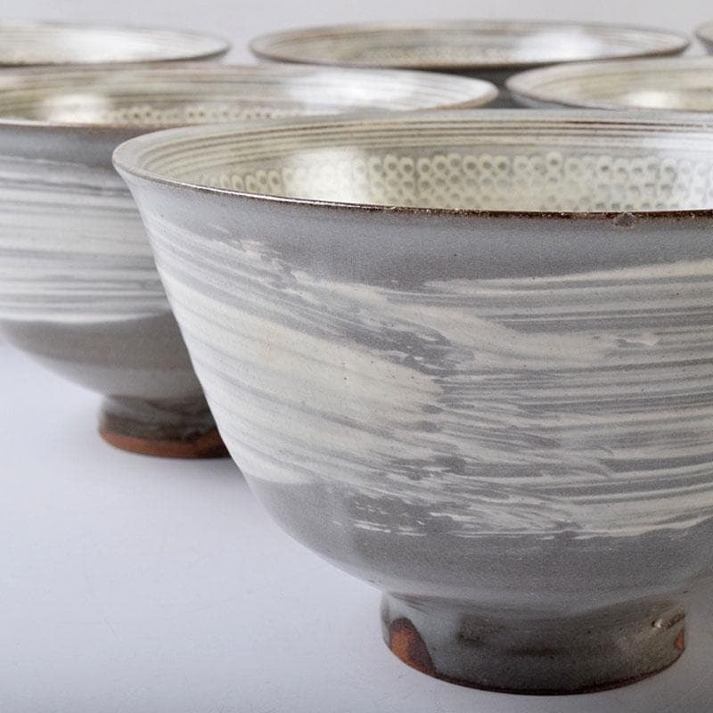 リンゴスパンキー 様専用 京焼 玉欽作 三島手 数茶碗 十客 共