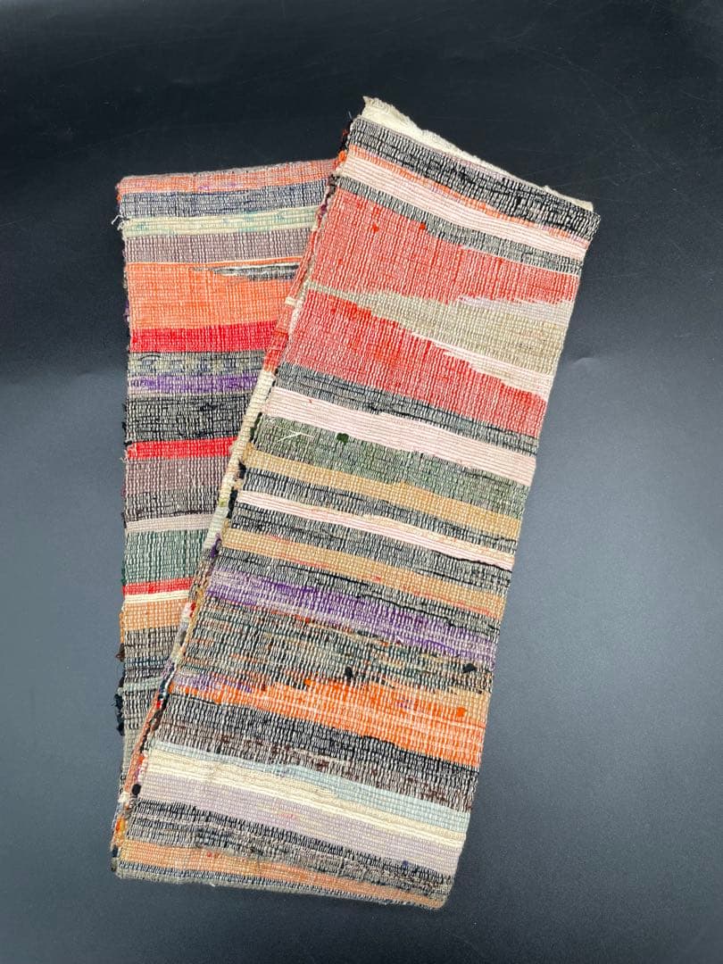 半幅帯 洒落帯 △ 裂織 木染め アンティーク 古布 H12 楽天市場