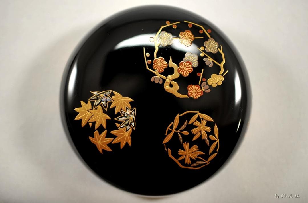 ロディ様専用】山本忠幸 御所の花 蒔絵 棗 共箱 茶道具 山中塗