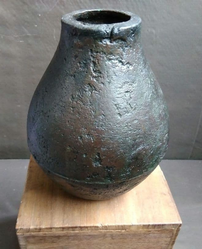 骨董　金属製　花瓶