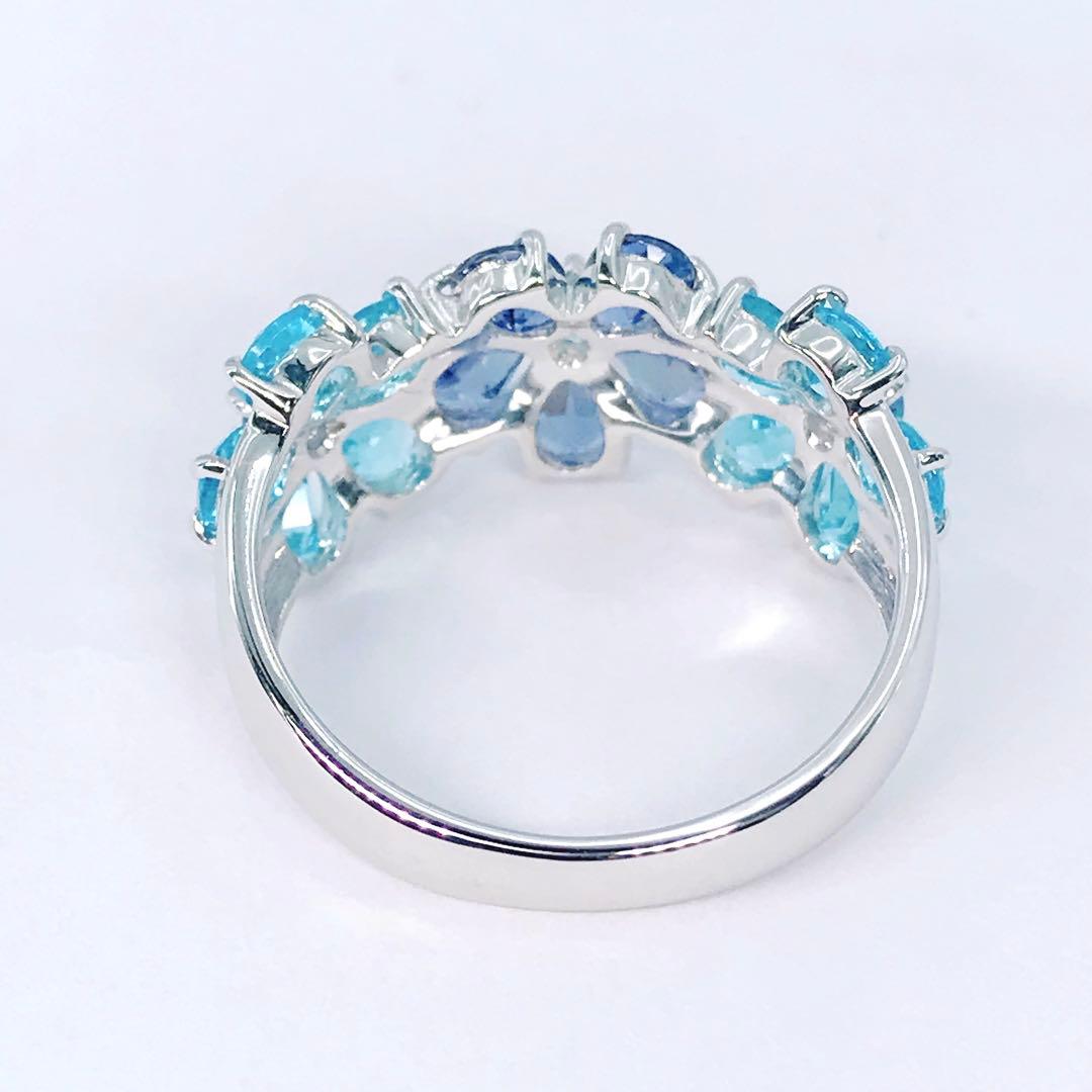 ポンテヴェキオ フラワーリング K18 マルチ ミックス カラーストーン