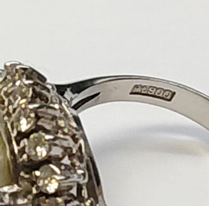 真珠　ダイヤモンド　プラチナ　リング