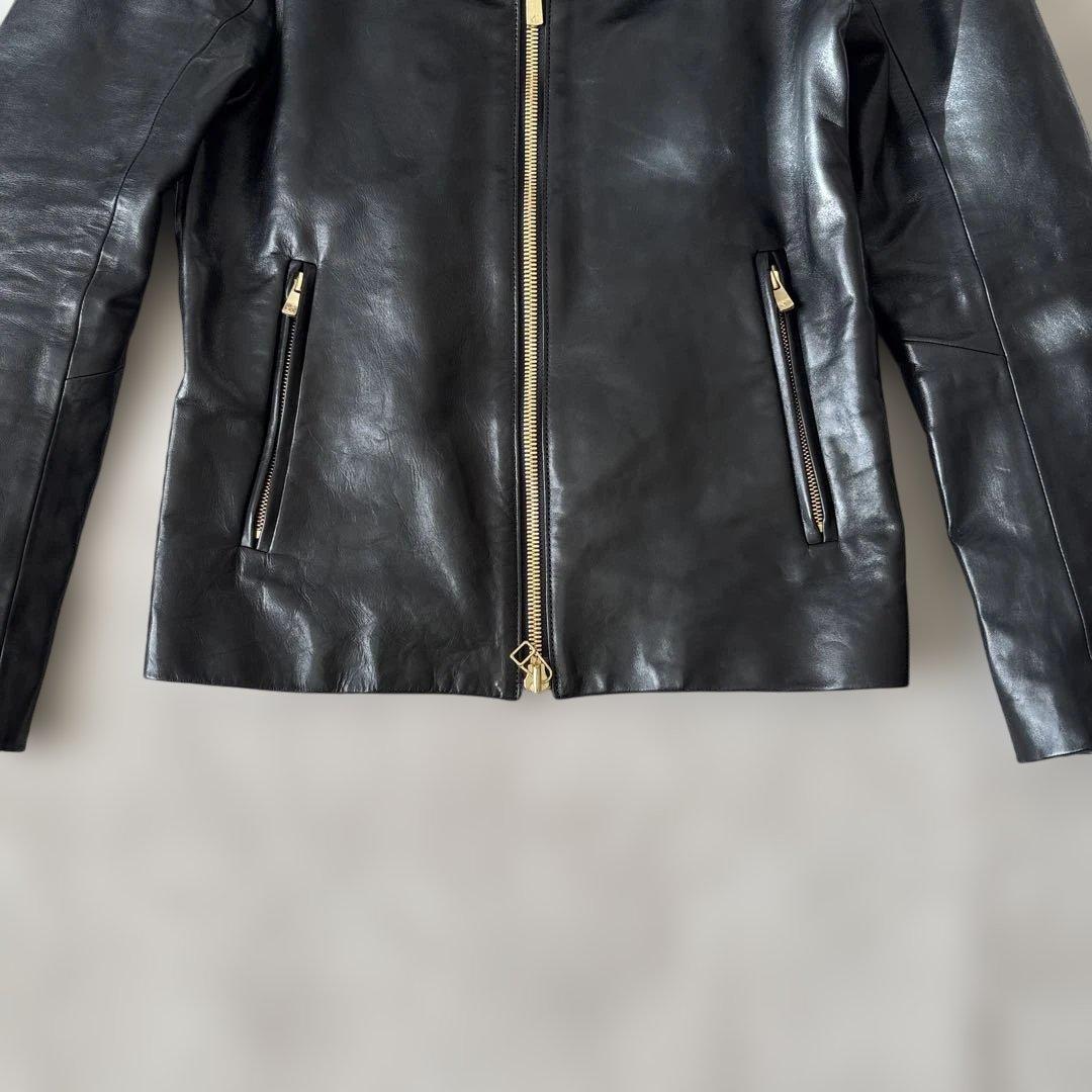 ベル様専用S /N シングルライダースM 黒 ゴールド金具 Wジップ