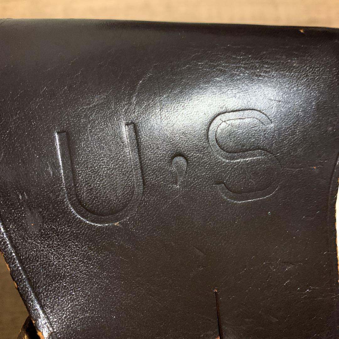 1980年代 国際産業 コクサイ 米軍 US刻印 本革 レザーホルスター 茶