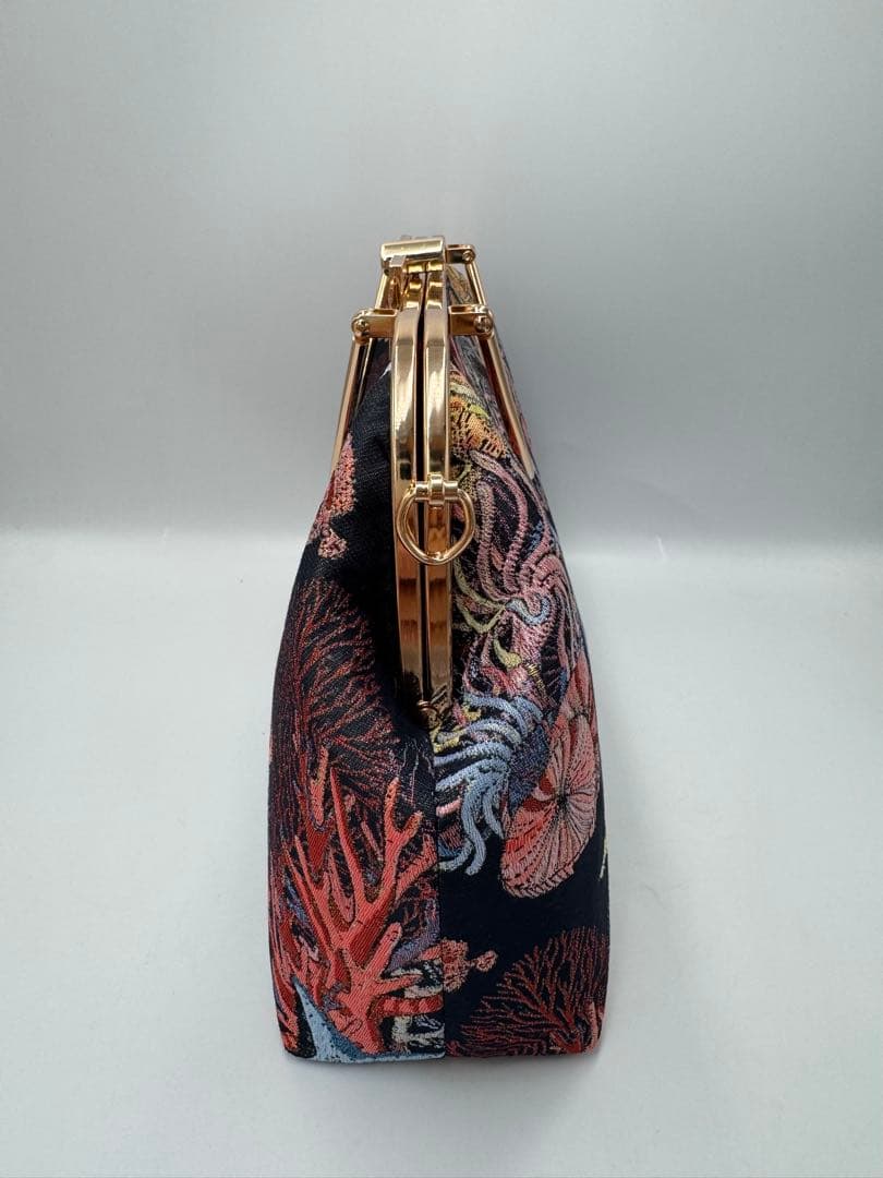 【ハンドメイド】がま口バッグ　海底の世界 2点セット　#506