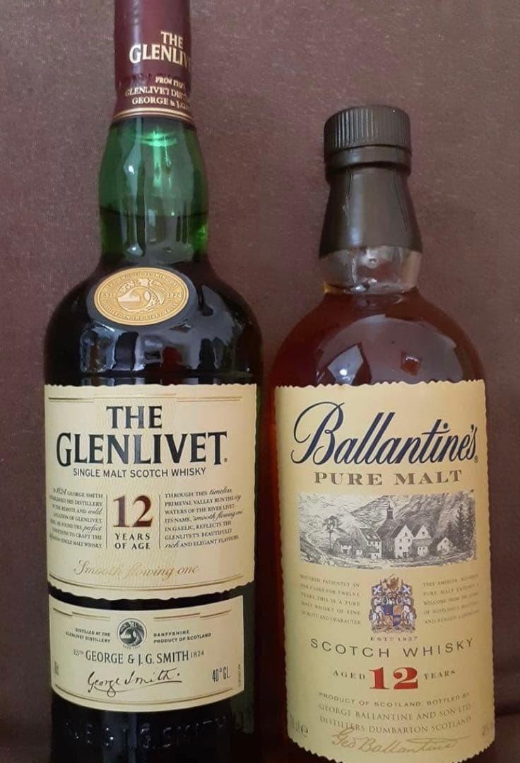 The Glenlivet 12年 & Ballantine's 12年 セット 新 モデル