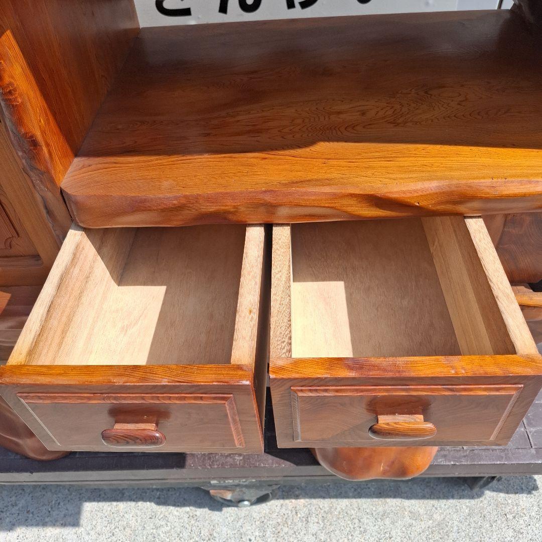 屋久杉輪切り飾り棚