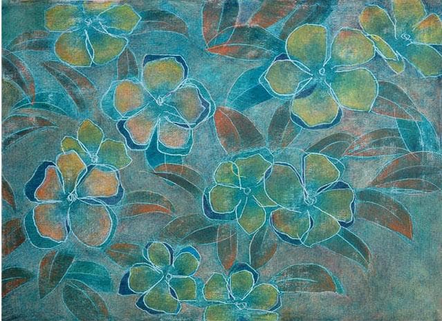 油絵 菅家令子 絵 絵画 インテリア 額付(銀) 油絵 F4-091716 花