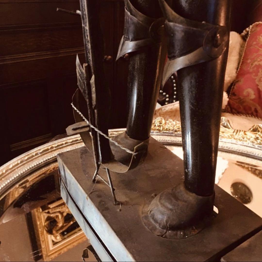 湯布院アンティーク ヨーロピアンアイアン 置物 騎士 ナイト レトロ ビンテージ