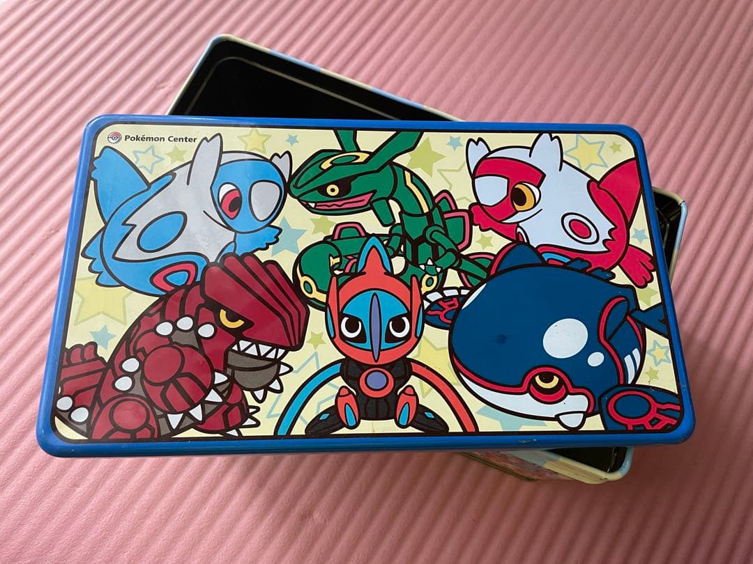 ポケドール お菓子缶 レア ポケモンセンター レックウザ ラティアス