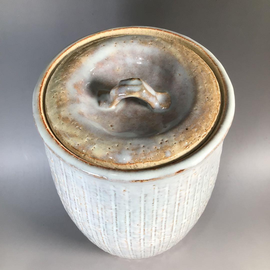 N995 水指 『萩焼』『天龍窯 服部要萩造』『一重口水指』 共箱