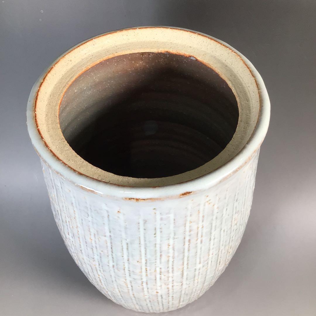 N995 水指 『萩焼』『天龍窯 服部要萩造』『一重口水指』 共箱