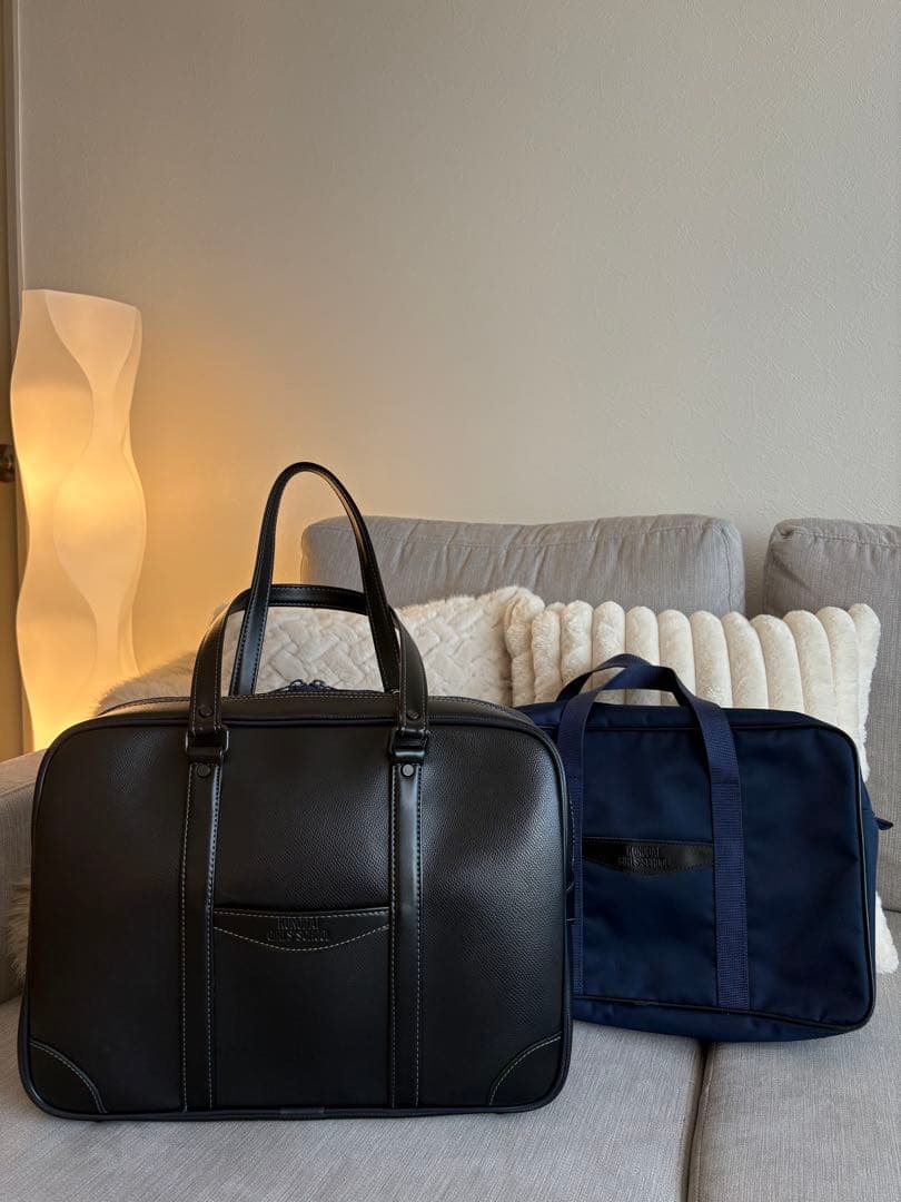 美品 国府台女子学院 通学鞄 スクールバッグ サブバッグ セット