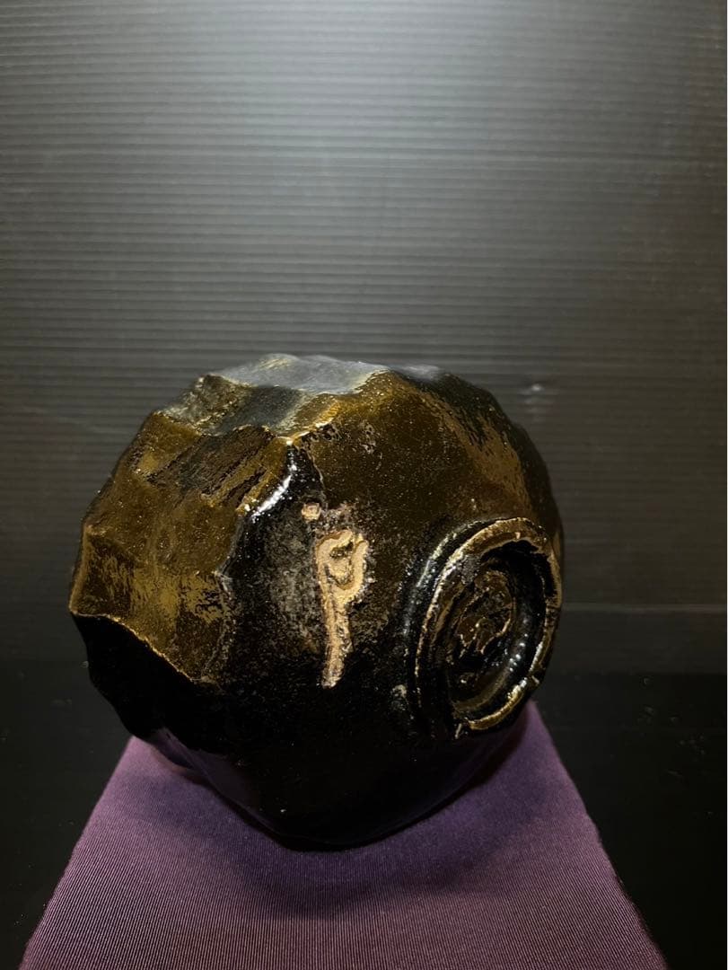 吉倉虚白（休祥庵）手造 黒茶碗 - メルカリ