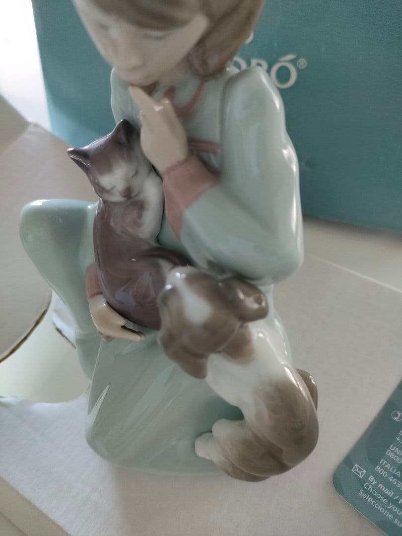 【美品】LLADRO　起こしちゃだめよ #5640