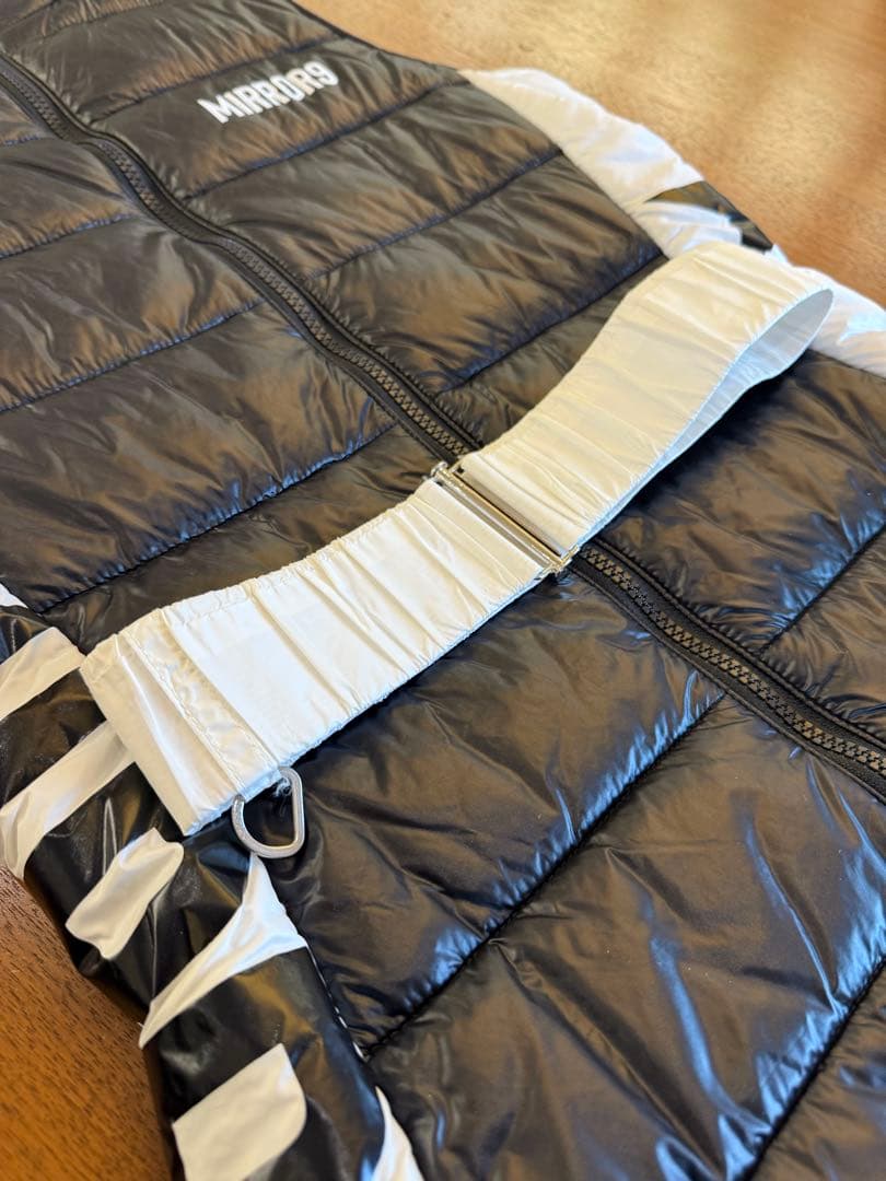 MIRROR9 ダウンベスト風ワンピース/ブラック/Mサイズ