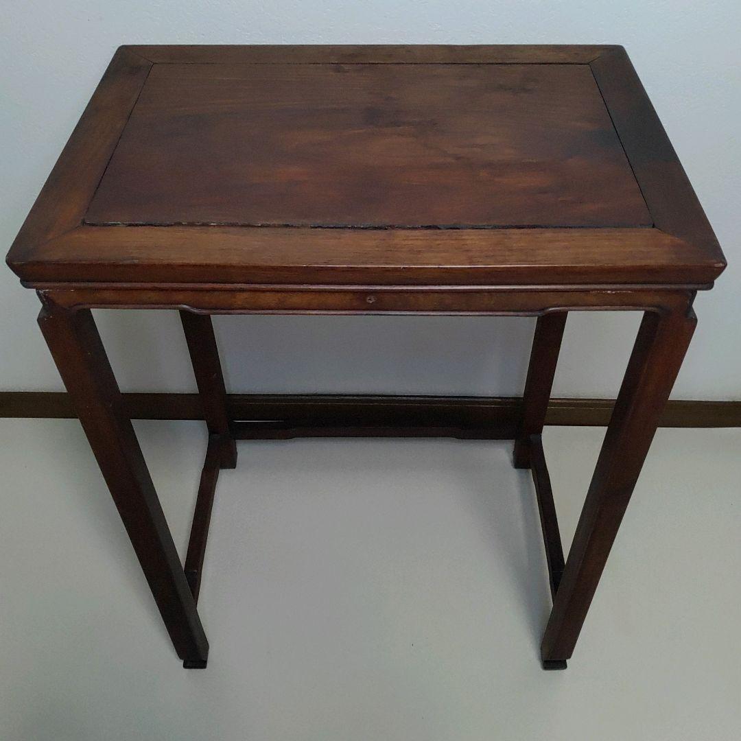 中国家具 唐木家具 銘木花梨 サイドテーブル-で記念購入
