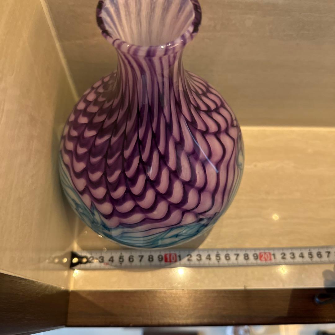 北一硝子 波模様 ガラス花瓶 アウトレット - メルカリ