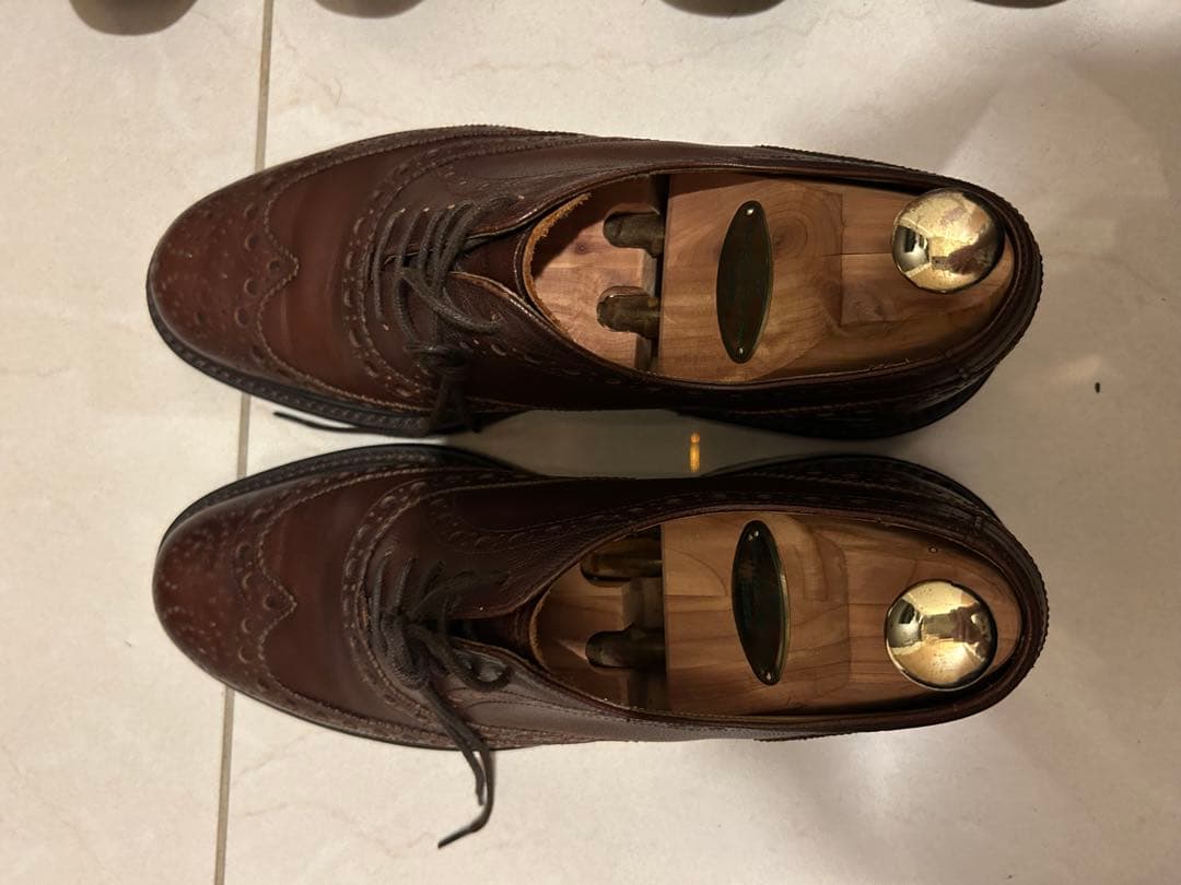 ド*ー様 BARKER UK6 1/2, 25.0cm ツリー付フルブローグウイ