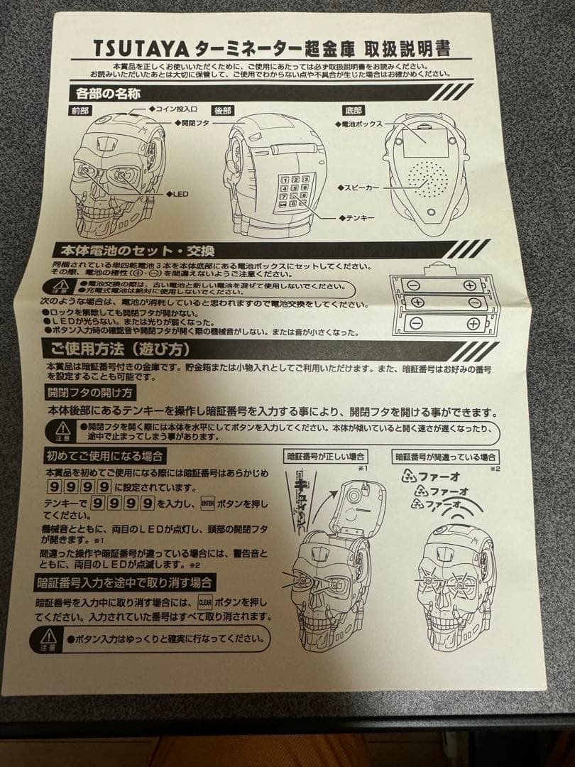 TSUTAYA当選非売品ターミネーター超金庫