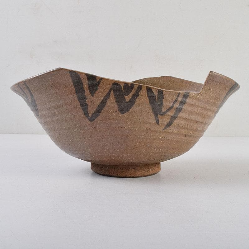 桂又三郎極め 江戸時代 古唐津 絵唐津 菓子鉢 M R9332