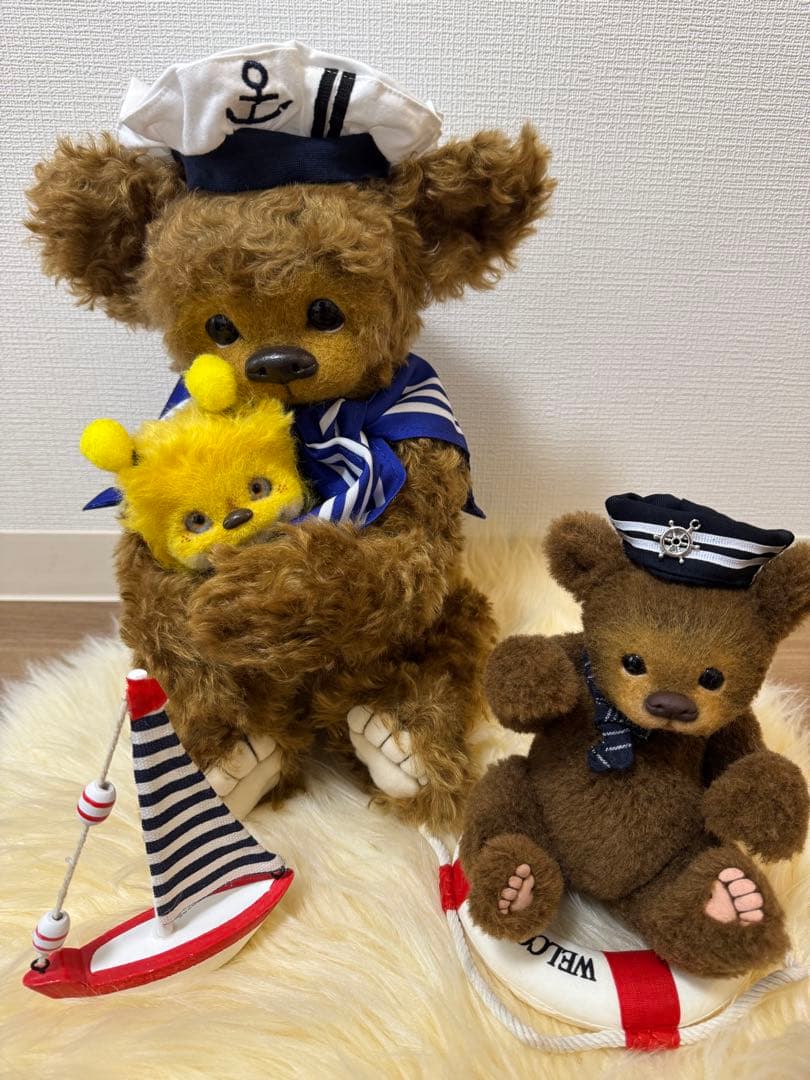 最終価格】海外作家様作 アートドール テディベア2体、ハチさんセット