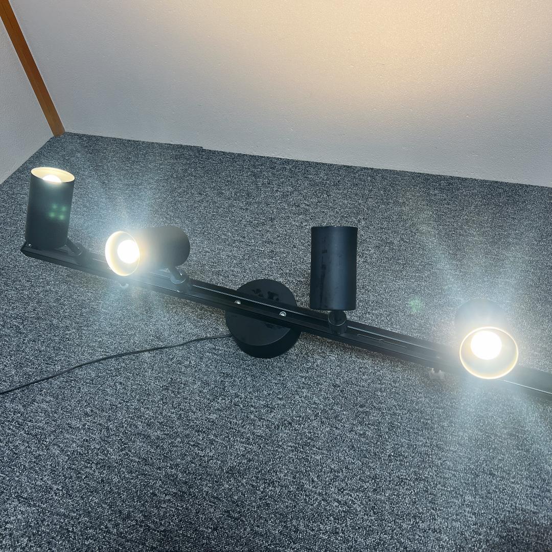 美品】無印良品 MJ-1603 スポットライト 4灯式 黒