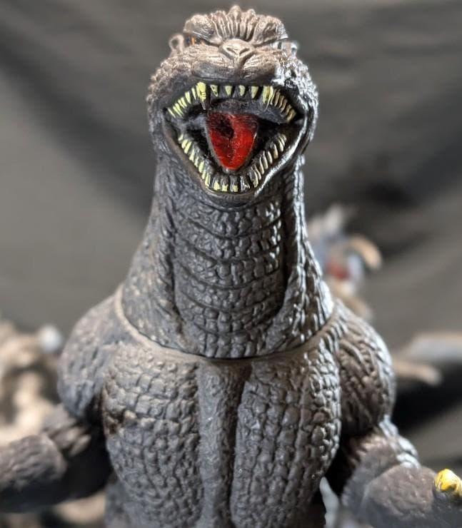 FWゴジラ＆ガイガン（公開年発売版）＋機龍（現行サイズ）バンダイソフビ