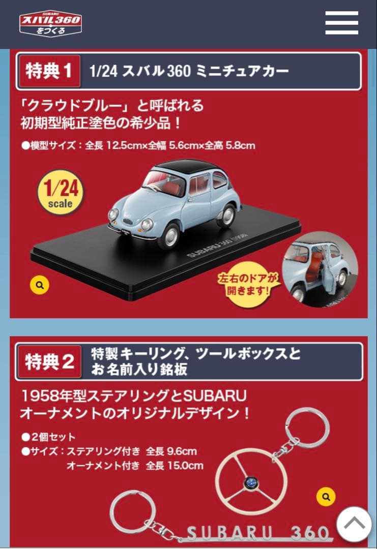 スバル360 1/8スケールモデル全巻コンプリート品