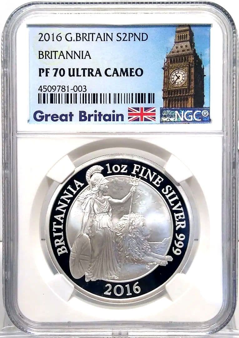 2016 ブリタニア ウナ ライオン 2ポンド銀貨 NGC PF70 UC ③
