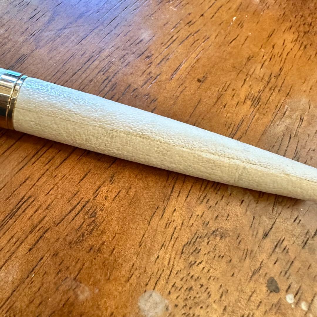 sailor セーラー 万年筆 レザー 白 ペン先 18k
