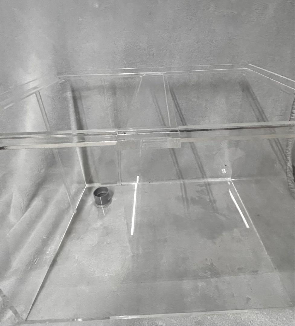 アクリル水槽　60 × 45 × 45オーバーフロー加工8ミリフルカバー蓋付 アクリル水槽 60 × 45 × 45オーバーフロー加工8ミリフルカバー蓋付