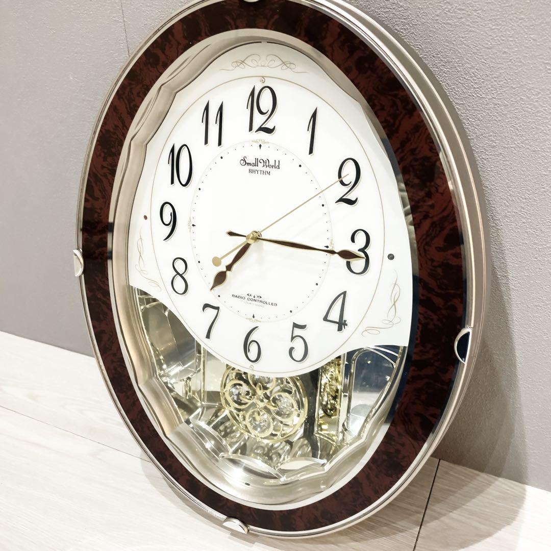 【希少品】リズム時計　 スモールワールド　廃盤　電波時計　掛け時計　18曲収録