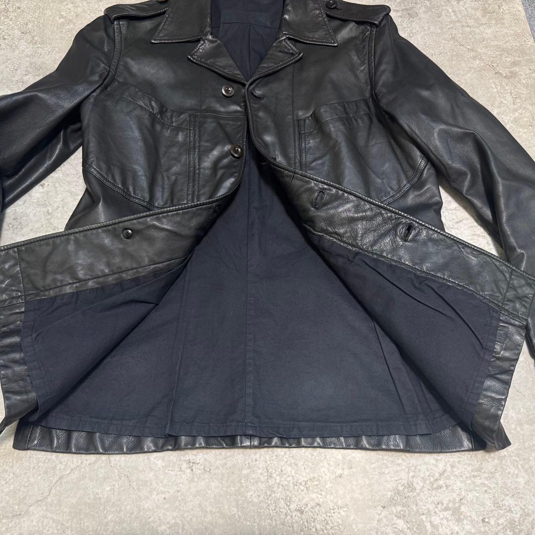 Paul Smith ポールスミス ブラック レザー ジャケット ラムレザー L