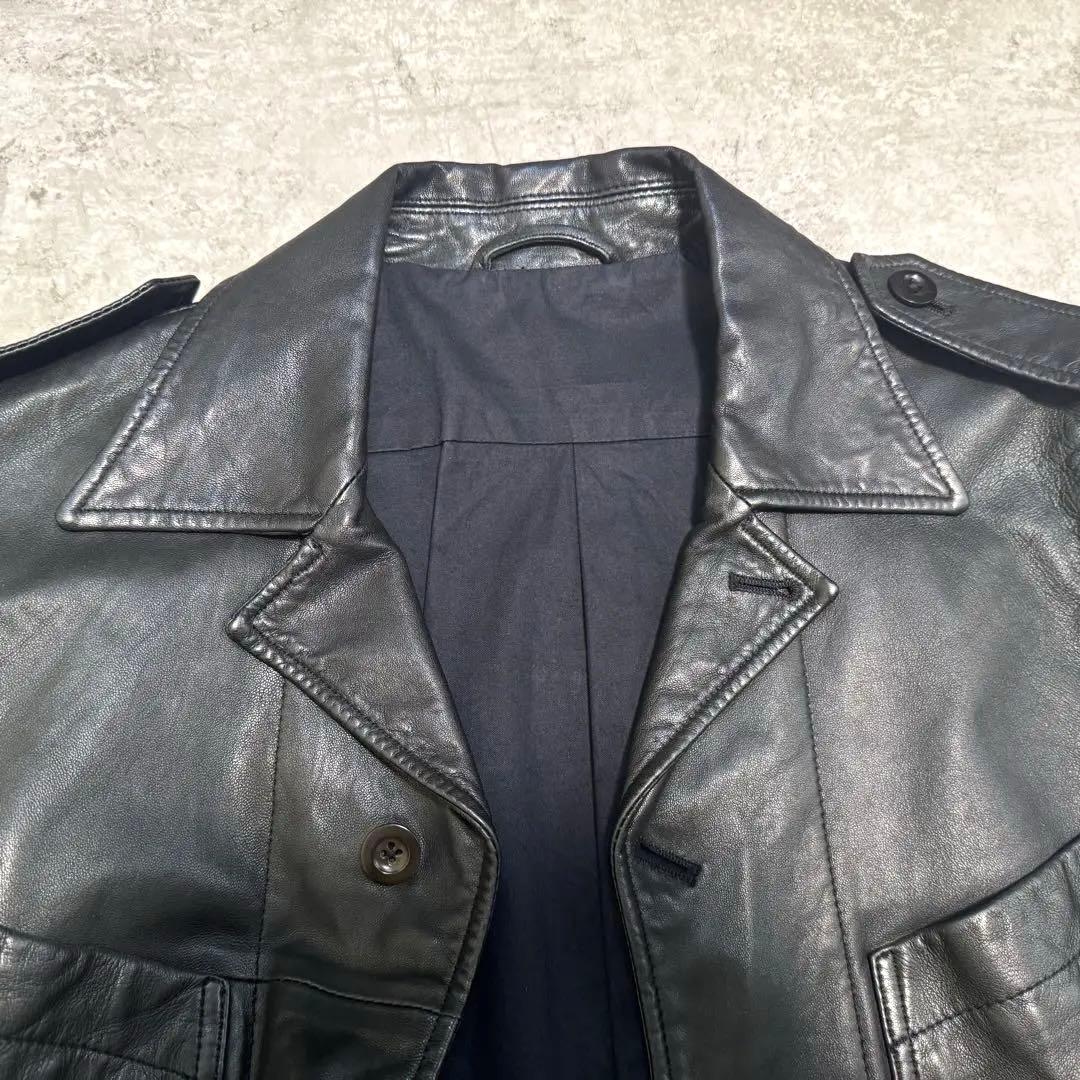 Paul Smith ポールスミス ブラック レザー ジャケット ラムレザー L