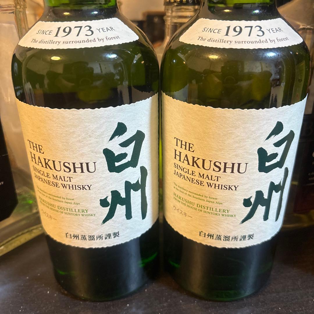SUNTORY　ジャパニーズウィスキー　　白州　700ml　2本セット サントリー 白州 700ml + 知多 700ml （SUNTORY ウイスキー 2本セット