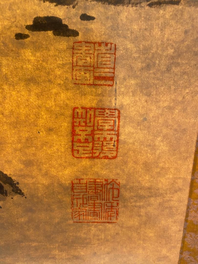 中国書画 民国画家 黄省三 筆 楓橋夜泊図 絹本水墨 山水画賛