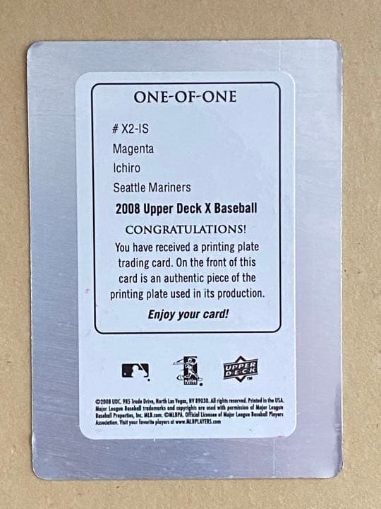 その他 2008 UPPERDECK PRINTING PLATE ICHIRO