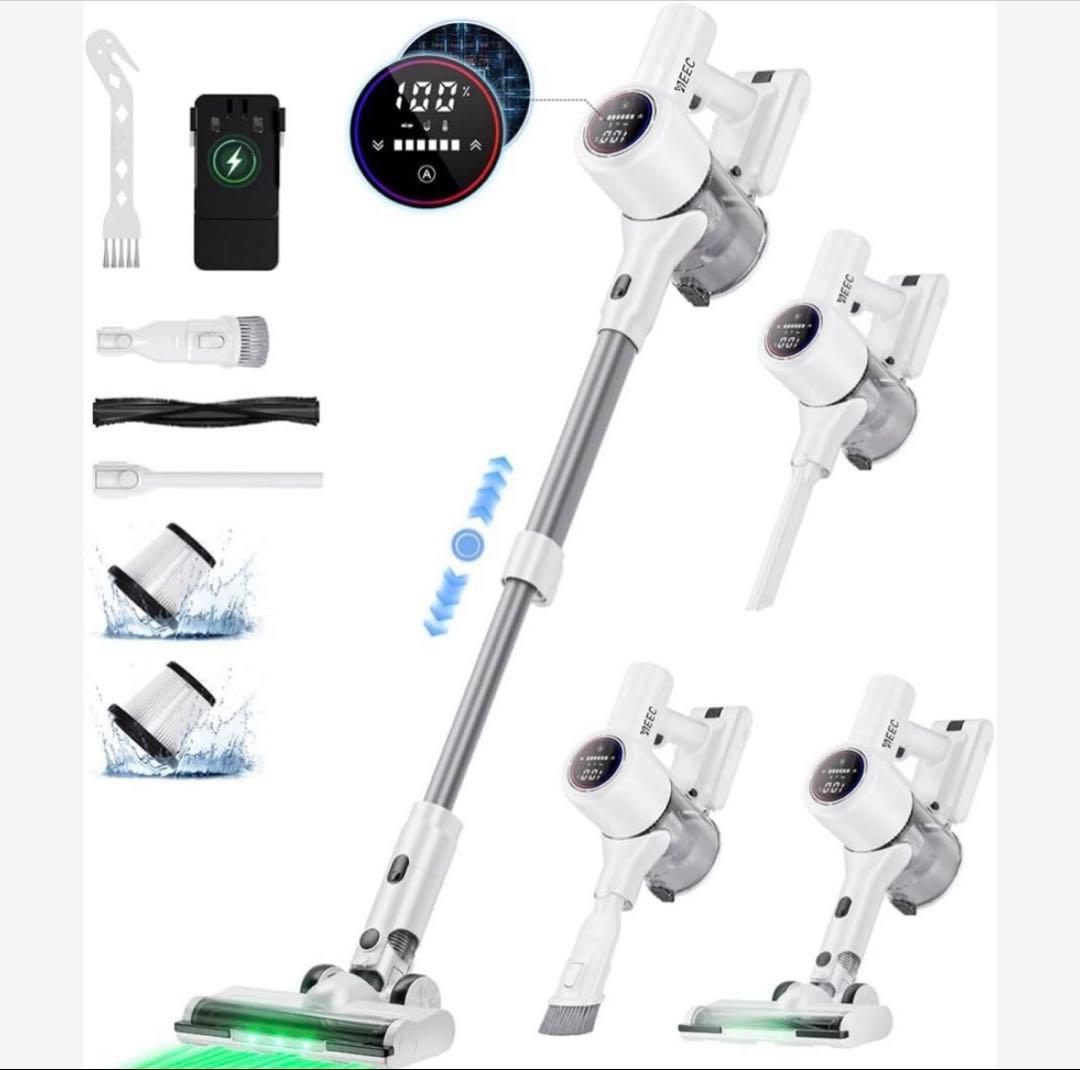 新品✨掃除機 コードレス【2026業界初AIホコリ自動検知!75Kpa 強力吸引