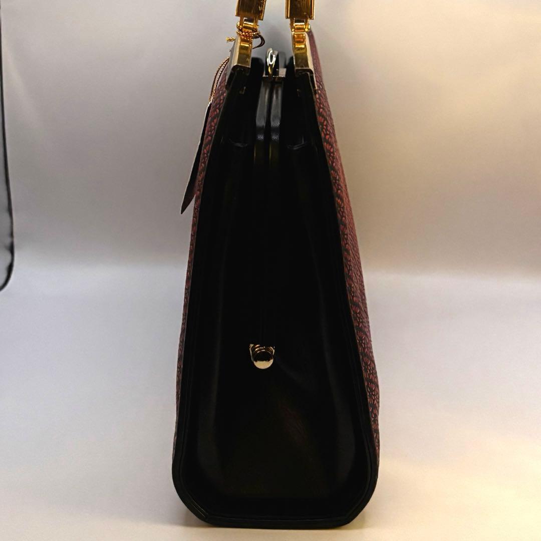 【新品未使用】印傳屋　甲州印伝　ハンドバッグ　ゴールド金具　INDENYA