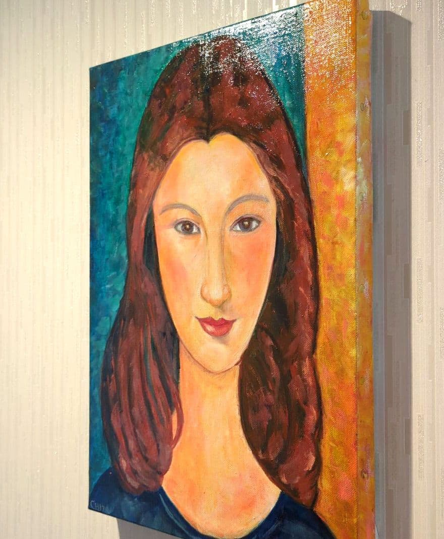 キャンバス油絵 パパ太郎様専用 美しい妻ジャンヌ モディリアーニ 名画