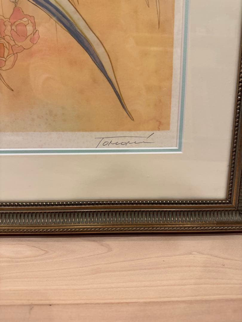 真作　希少　小林智美　花の歌をききながら　ミクスドメディア　保証書