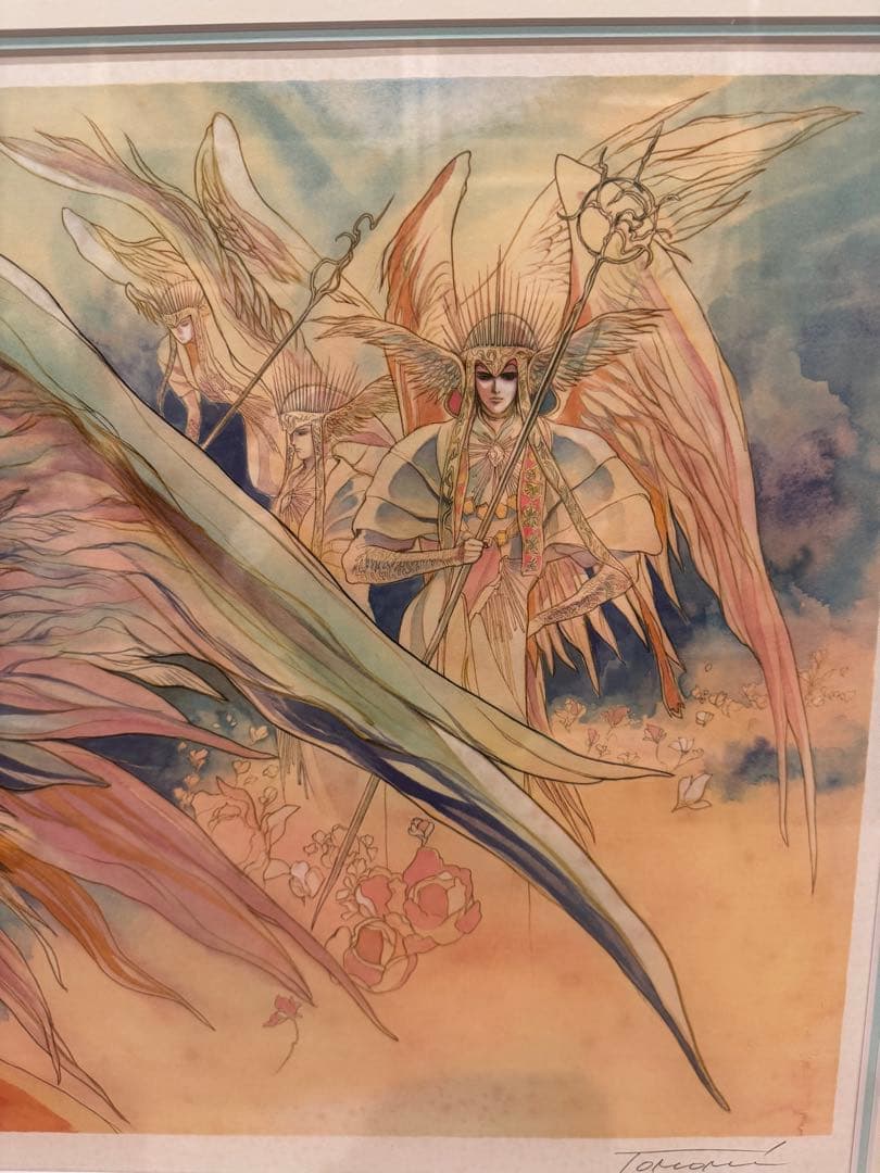 真作 希少 小林智美 花の歌をききながら ミクスドメディア 保証書｜真