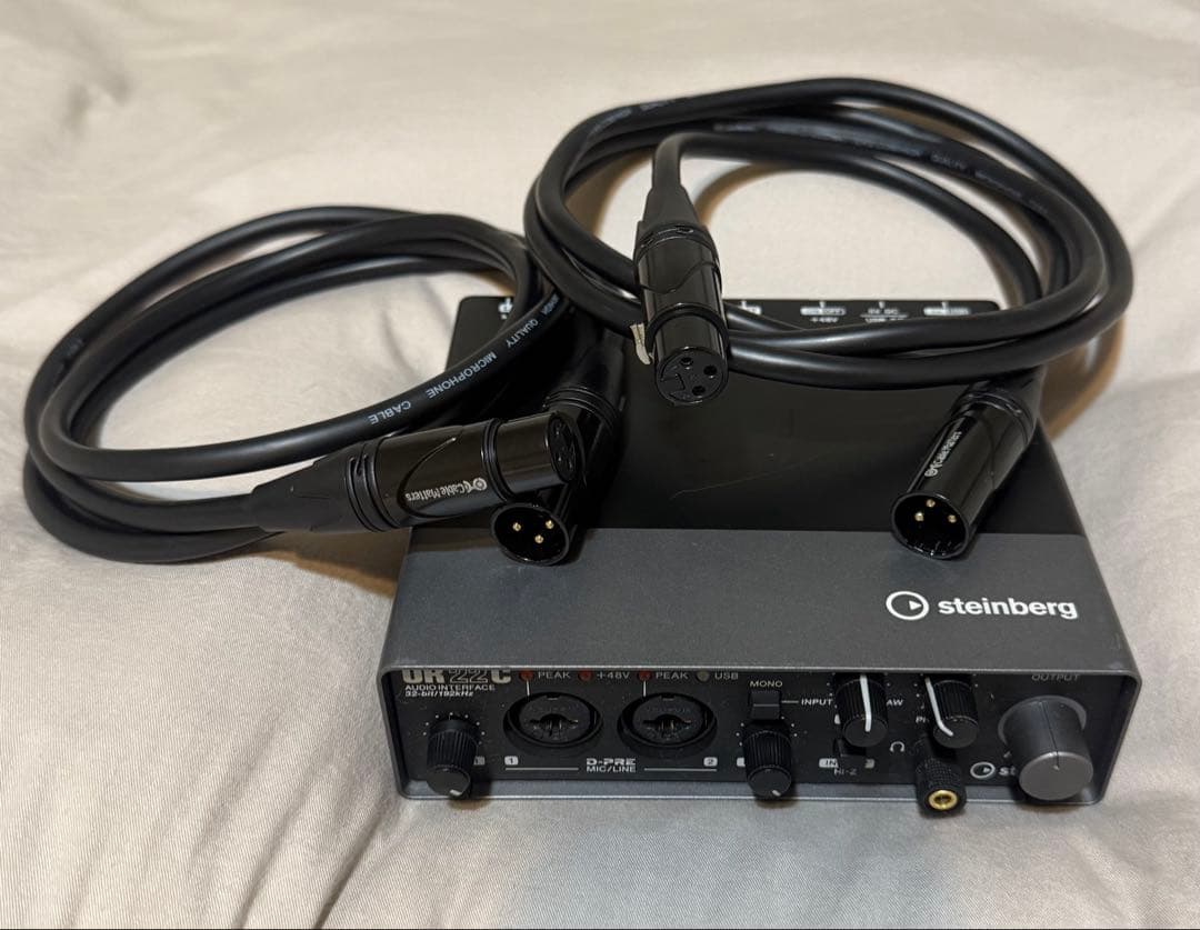 audio-technica コンデンサーマイク+オーディオインターフェース