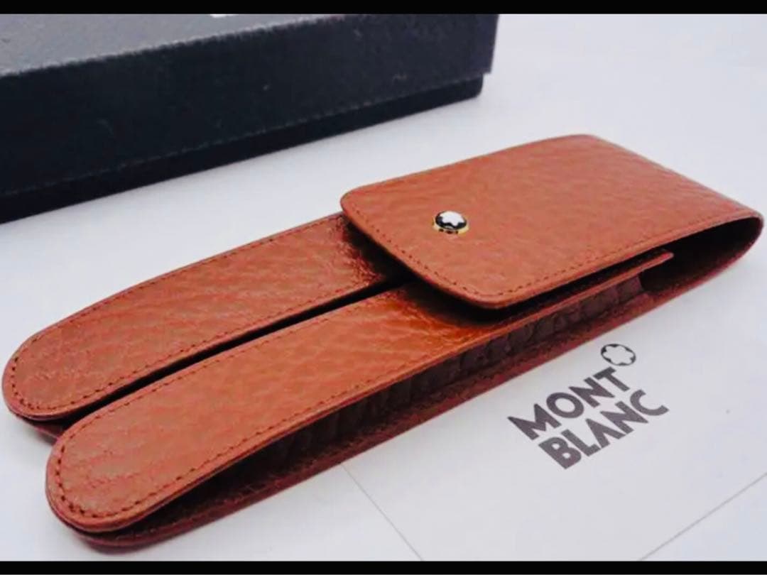 未使用！金運を呼び寄せる！※レアなリッチブラウン！本革製ペンポーチ☆